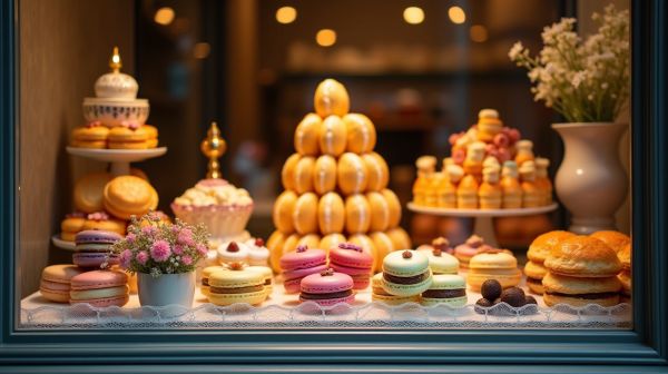 Optez pour une vitrine pâtisserie élégante avec des options personnalisées